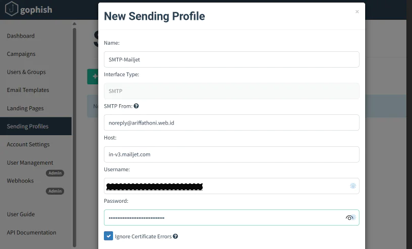 SMTP relay phishing drill