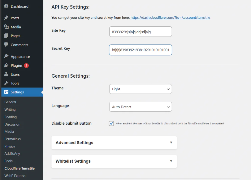 Cloudflare Turnstile Keamanan WordPress