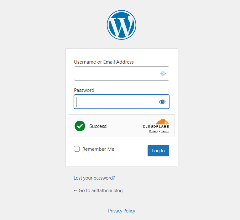 Cloudflare Turnstile Keamanan WordPress