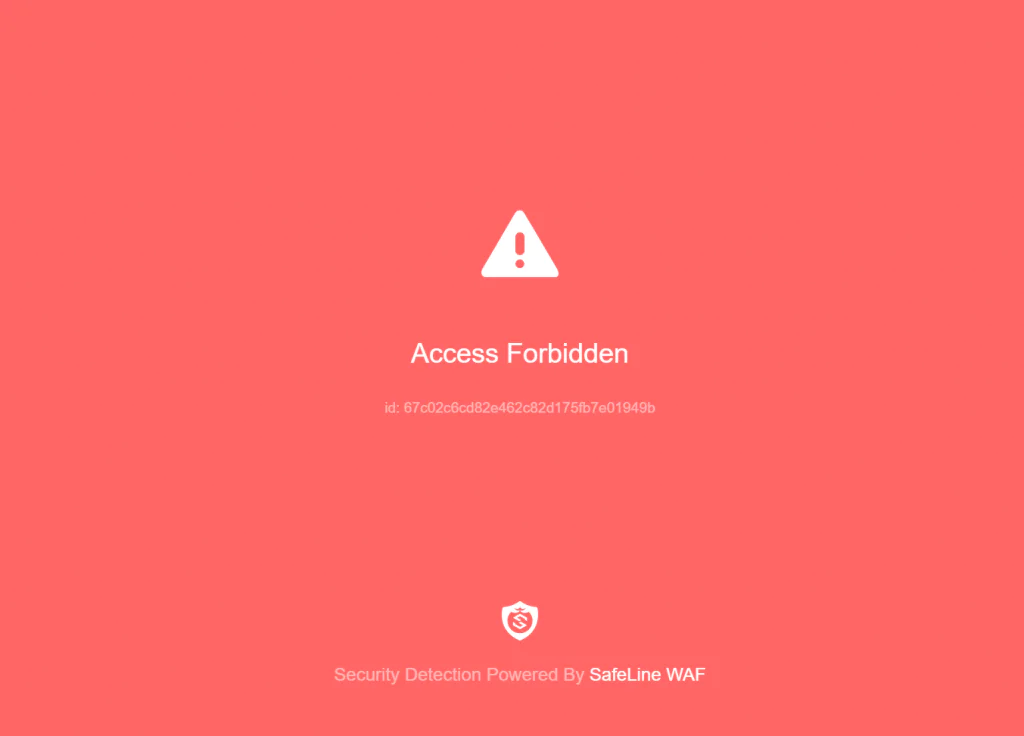 Pengujian SQL Injection Safeline Forbidden