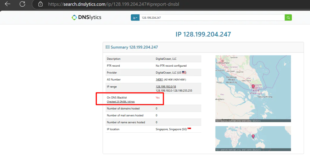 Dnslytics Check IP
