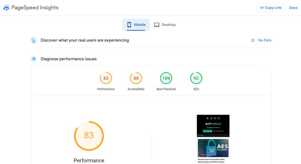 Meningkatkan Performansi Website - PageSpeed Insights