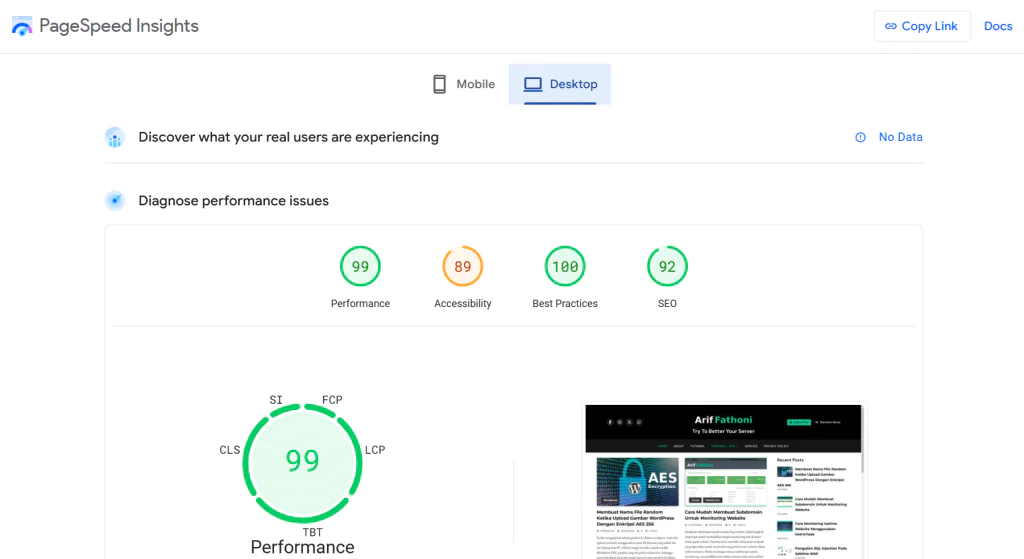 Meningkatkan performansi website dengan PageSpeed Insights